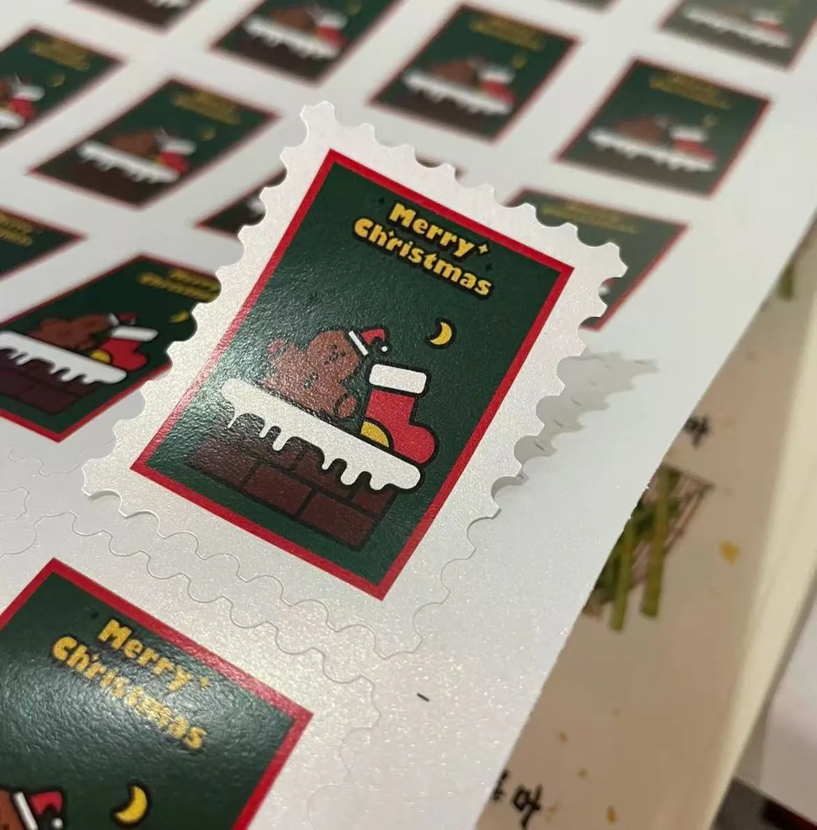 Божиќни налепници за печат